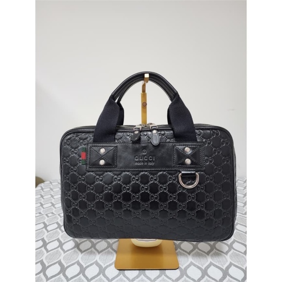 Gucci Handbags - Authentic GUCCI Rubber Guccissima Compact Computer Case Black